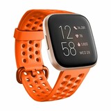 Strap-it Correa silicona con agujeros Fitbit Versa (naranja)