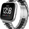 Strap-it Strap-it Correa acero Fitbit Versa (negro/plata) Strap-it Strap-it Correa acero Fitbit Versa (negro/plata)