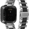 Strap-it Strap-it Correa acero Fitbit Versa (negro/plata) Strap-it Strap-it Correa acero Fitbit Versa (negro/plata)
