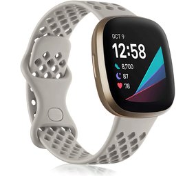 Strap-it Correa silicona con agujeros Fitbit Versa 3 (gris)