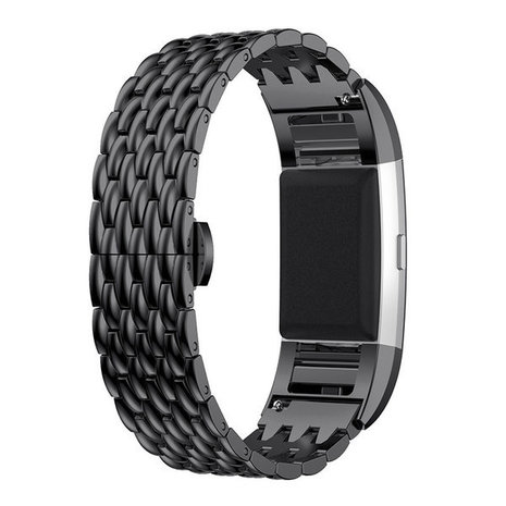 Strap-it Strap-it Correa acero dragón Fitbit Charge 3 (negra) Strap-it Strap-it Correa acero dragón Fitbit Charge 3 (negra)