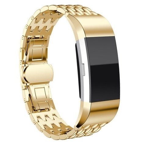 Strap-it Strap-it Correa acero dragón Fitbit Charge 3 (dorado) Strap-it Strap-it Correa acero dragón Fitbit Charge 3 (dorado)