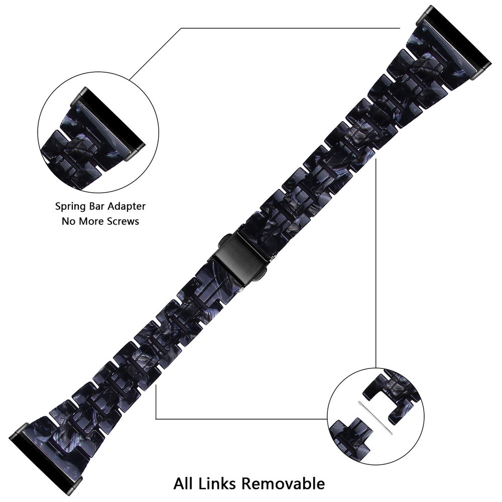 Strap-it Strap-it Correa resina Fitbit Versa 3 (negro/blanco) Strap-it Strap-it Correa resina Fitbit Versa 3 (negro/blanco)