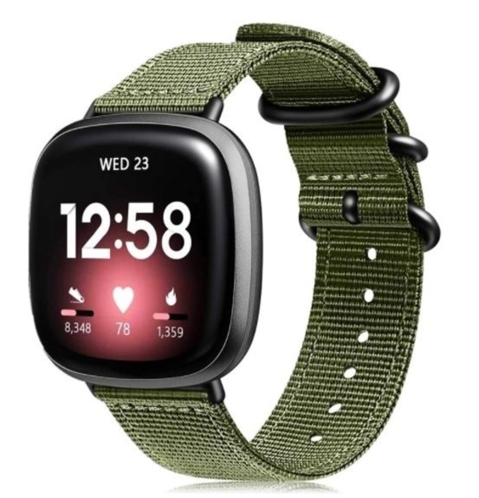 Strap-it Strap-it Correa nylon con hebilla Fitbit Sense (verde militar) Strap-it Strap-it Correa nylon con hebilla Fitbit Sense (verde militar)