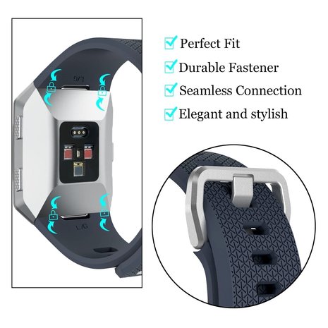 Strap-it Strap-it Correa silicona Fitbit Ionic (azul gris)