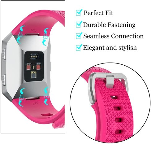Strap-it Strap-it Correa silicona Fitbit Ionic (rosa)