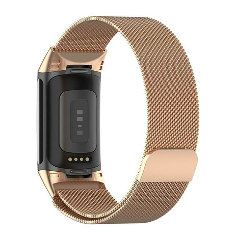 Strap-it Strap-it Correa milanesa Fitbit Charge 5 (oro rosa) Strap-it Strap-it Correa milanesa Fitbit Charge 5 (oro rosa)