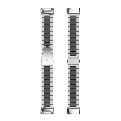 Strap-it Strap-it Correa acero Fitbit Charge 5 (plata/negro) Strap-it Strap-it Correa acero Fitbit Charge 5 (plata/negro)