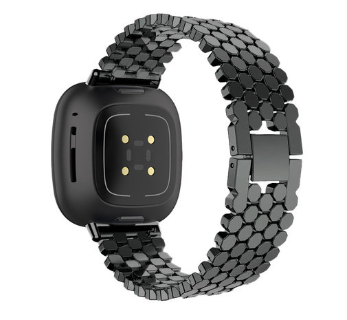 Strap-it Strap-it Correa acero Pez Fitbit Sense (negro) Strap-it Strap-it Correa acero Pez Fitbit Sense (negro)