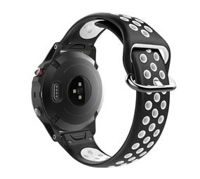 Compre Para Garmin Fenix ​​7 / 6 / 5 Banda de Repuesto Deportivo de  Silicona Suave Release Rápido Reloj Correa - Blanco / Negro en China