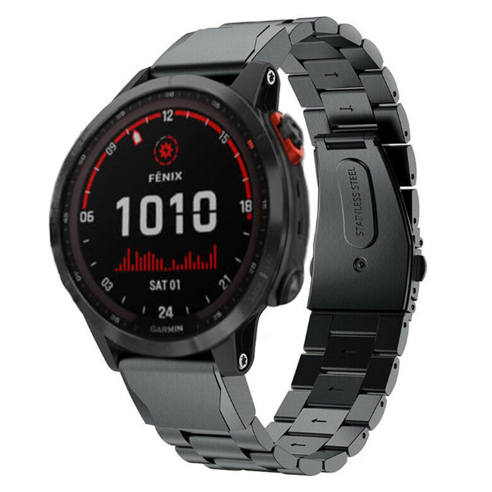 Strap-it Strap-it Correa acero Garmin Fenix 7 (negro) Strap-it Strap-it Correa acero Garmin Fenix 7 (negro)