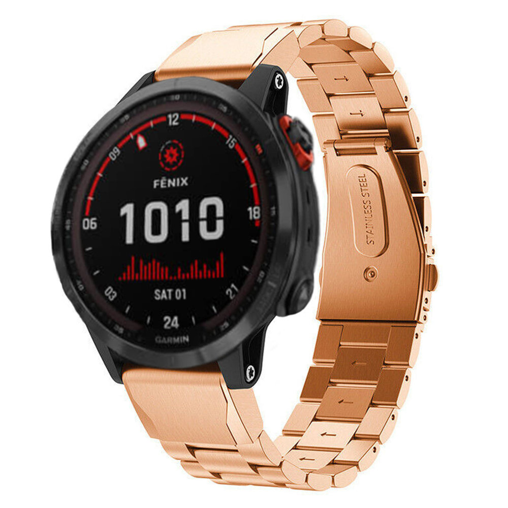 Strap-it Strap-it Correa acero Garmin Fenix 7 (oro rosa) Strap-it Strap-it Correa acero Garmin Fenix 7 (oro rosa)