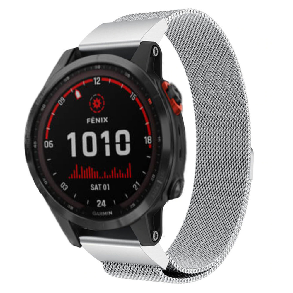 Strap-it Strap-it Correa milanese Garmin Fenix 7 (plateada) Strap-it Strap-it Correa milanese Garmin Fenix 7 (plateada)