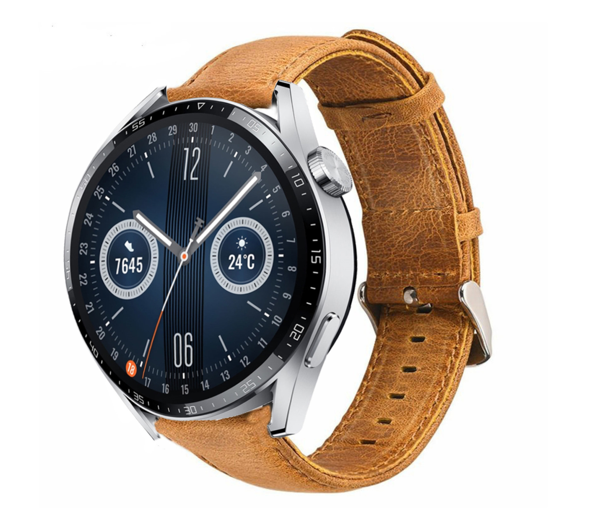 Correa de cuero Huawei Watch GT 3 46mm (marrón) 