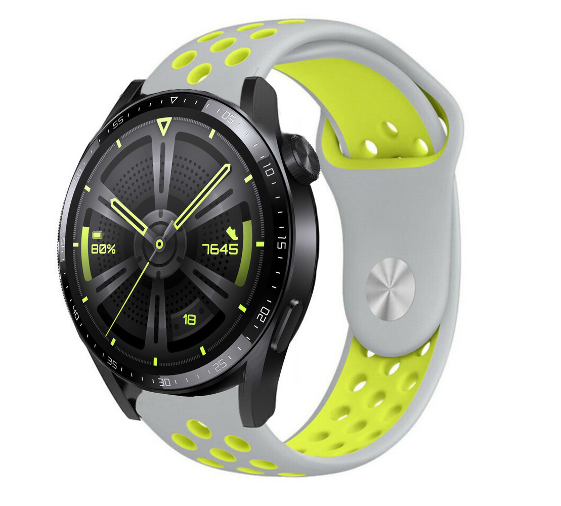 Strap-it Strap-it Correa deportiva Huawei Watch GT 3 46mm (gris/amarillo) Strap-it Strap-it Correa deportiva Huawei Watch GT 3 46mm (gris/amarillo)