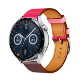 Strap-it Correa cuero Huawei Watch GT 3 46mm (rosa/marrón rojizo) Strap-it Correa cuero Huawei Watch GT 3 46mm (rosa/marrón rojizo)