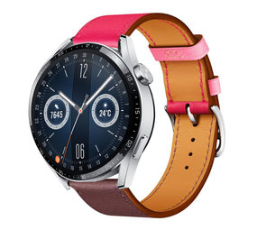 Strap-it Correa cuero Huawei Watch GT 3 46mm (rosa/marrón rojizo) Strap-it Correa cuero Huawei Watch GT 3 46mm (rosa/marrón rojizo)