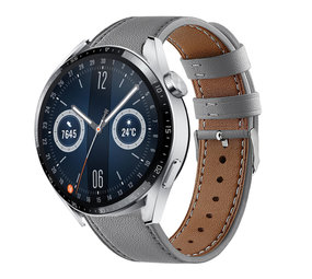 Strap-it Correa cuero Huawei Watch GT 3 46mm (gris) Strap-it Correa cuero Huawei Watch GT 3 46mm (gris)