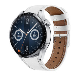 Strap-it Correa cuero Huawei Watch GT 3 46mm (blanco) Strap-it Correa cuero Huawei Watch GT 3 46mm (blanco)