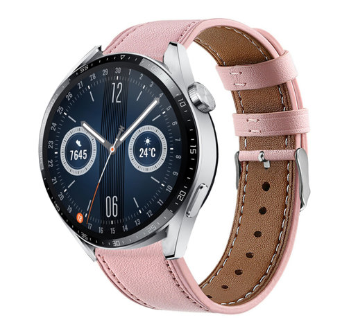 Strap-it Strap-it Correa cuero Huawei Watch GT 3 46mm (rosa) Strap-it Strap-it Correa cuero Huawei Watch GT 3 46mm (rosa)