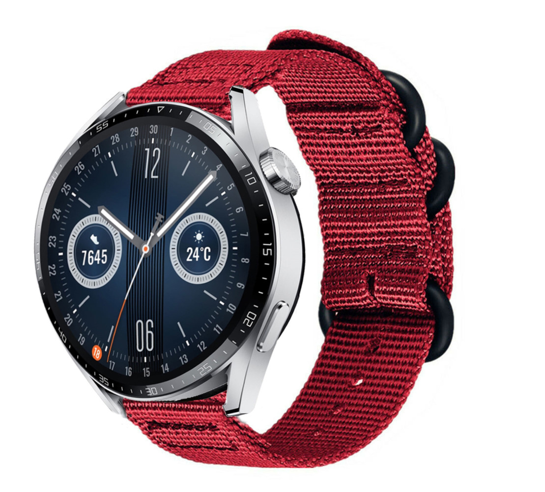 Strap-it Strap-it Correa nylon con hebilla Huawei Watch GT 3 46mm (rojo) Strap-it Strap-it Correa nylon con hebilla Huawei Watch GT 3 46mm (rojo)