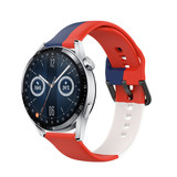 Strap-it Correa triple sport Huawei Watch GT 3 46mm (rojo- blanco - azul) Strap-it Correa triple sport Huawei Watch GT 3 46mm (rojo- blanco - azul)