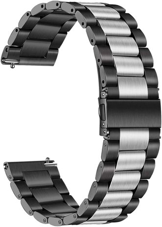Strap-it Strap-it Correa acero Huawei Watch 3/3 Pro (negro/plata) Strap-it Strap-it Correa acero Huawei Watch 3/3 Pro (negro/plata)