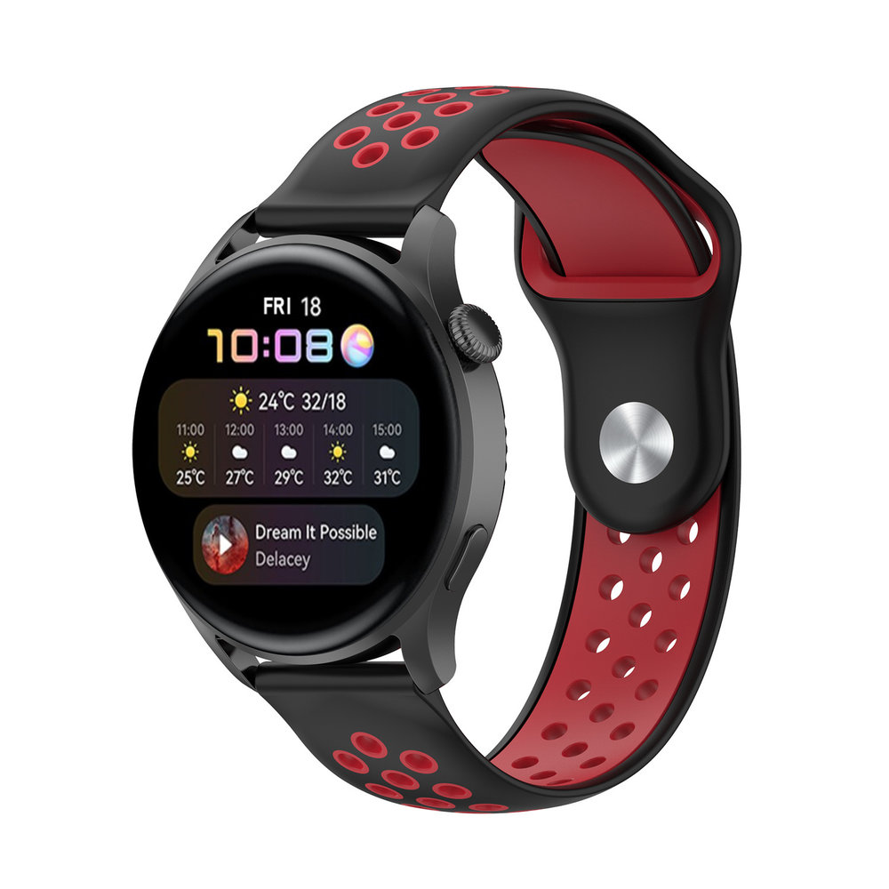 Strap-it Strap-it Correa deportiva Huawei Watch 3/3 Pro (negro/rojo) Strap-it Strap-it Correa deportiva Huawei Watch 3/3 Pro (negro/rojo)