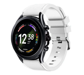 Strap-it Correa silicona Fossil Gen 6 - 44 mm (blanca)