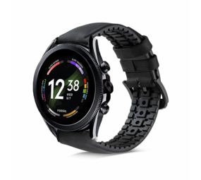 Strap-it Correa cuero/silicona Fossil Gen 6 - 44 mm (negro)