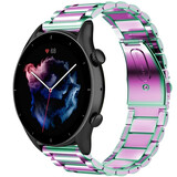 Strap-it Correa acero Amazfit GTR 3 (Pro) (arcoíris) Strap-it Correa acero Amazfit GTR 3 (Pro) (arcoíris)
