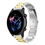 Strap-it Correa acero Amazfit GTR 3 (Pro) (plata/oro) Strap-it Correa acero Amazfit GTR 3 (Pro) (plata/oro)