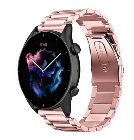 Strap-it Strap-it Correa acero Amazfit GTR 3 (Pro) (rosa) Strap-it Strap-it Correa acero Amazfit GTR 3 (Pro) (rosa)