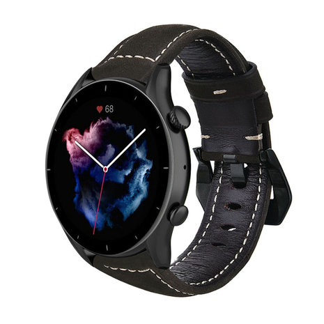 Strap-it Strap-it Correa cuero Amazfit GTR 3 (Pro) (negro) Strap-it Strap-it Correa cuero Amazfit GTR 3 (Pro) (negro)