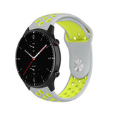 Strap-it Correa deportiva Amazfit GTR 2 (gris/amarillo) Strap-it Correa deportiva Amazfit GTR 2 (gris/amarillo)
