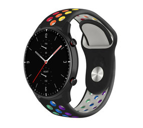 Strap-it Correa deportiva Amazfit GTR 2 (negra/arcoíris) Strap-it Correa deportiva Amazfit GTR 2 (negra/arcoíris)