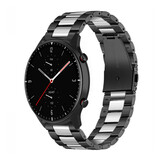 Strap-it Correa acero Amazfit GTR 2 (negro/plata) Strap-it Correa acero Amazfit GTR 2 (negro/plata)