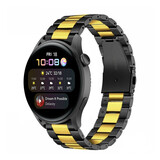 Strap-it Correa acero Huawei Watch 3 (Pro) (negro/dorado) Strap-it Correa acero Huawei Watch 3 (Pro) (negro/dorado)
