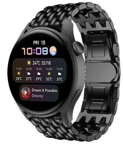 Strap-it Strap-it Correa acero dragón Huawei Watch 3 (Pro) (negro) Strap-it Strap-it Correa acero dragón Huawei Watch 3 (Pro) (negro)