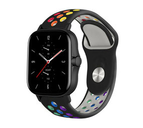 Strap-it Correa deportiva Amazfit GTS 2 (negra/arcoíris) Strap-it Correa deportiva Amazfit GTS 2 (negra/arcoíris)