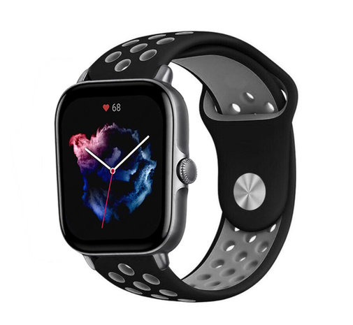 Strap-it Strap-it Correa deportiva Amazfit GTS 3 (negro/gris) Strap-it Strap-it Correa deportiva Amazfit GTS 3 (negro/gris)