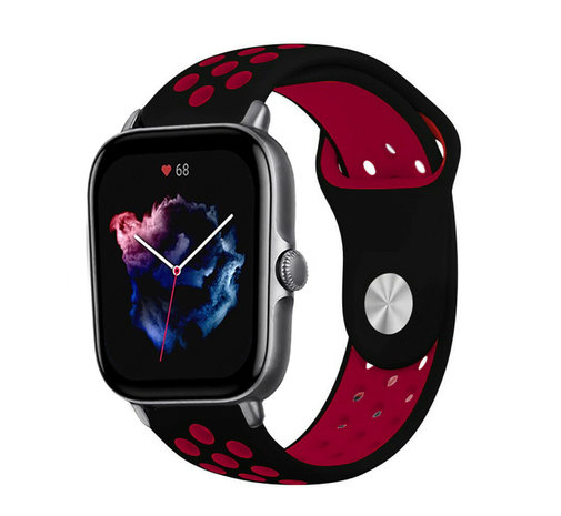 Strap-it Strap-it Correa deportiva Amazfit GTS 3 (negra/roja) Strap-it Strap-it Correa deportiva Amazfit GTS 3 (negra/roja)