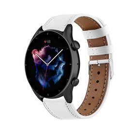 Strap-it Correa cuero Amazfit GTR 3 (Pro) (blanco) Strap-it Correa cuero Amazfit GTR 3 (Pro) (blanco)