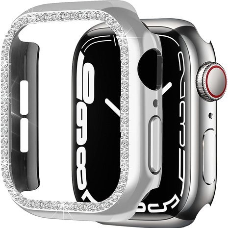 Strap-it Strap-it Funda protector de diamantes Apple Watch 7/8/9 41mm (plata) Strap-it Strap-it Funda protector de diamantes Apple Watch 7/8/9 41mm (plata)