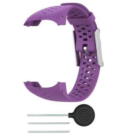 Correa silicona Polar M400 M430 morado Correasmartwatch.es