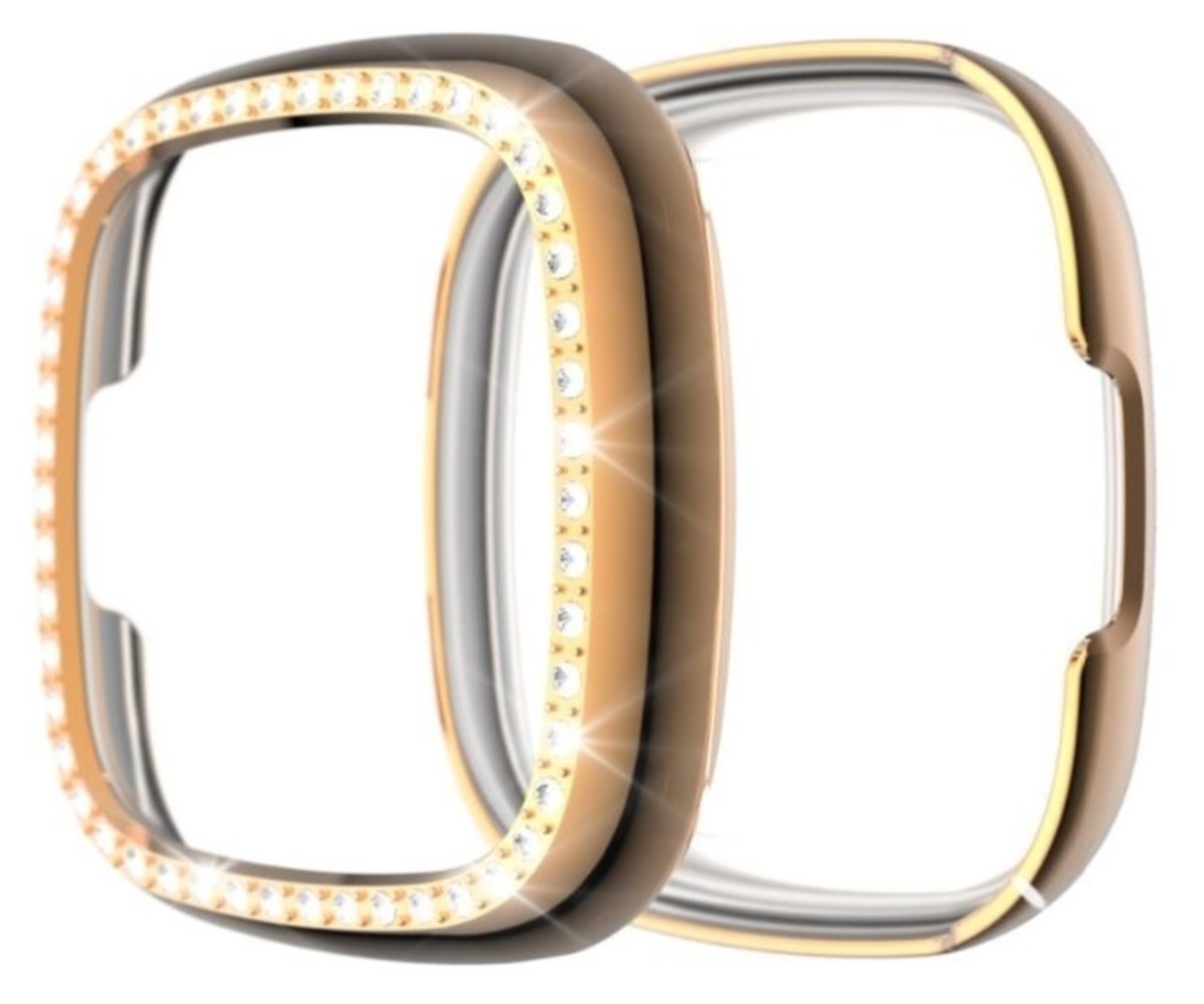 Strap-it Strap-it Funda diamantes Fitbit Versa 3 (oro rosa) Strap-it Strap-it Funda diamantes Fitbit Versa 3 (oro rosa)