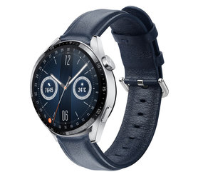 Strap-it Correa cuero Huawei Watch GT 3 46mm (azul oscuro) Strap-it Correa cuero Huawei Watch GT 3 46mm (azul oscuro)