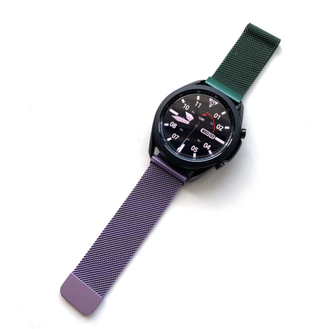 Strap-it Strap-it Correa milanesa Samsung Galaxy Watch 3 45mm (púrpura/verde) Strap-it Strap-it Correa milanesa Samsung Galaxy Watch 3 45mm (púrpura/verde)