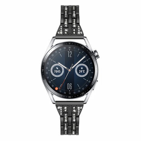 Strap-it Strap-it Correa acero diamantes Huawei Watch GT 3 46mm (negro) Strap-it Strap-it Correa acero diamantes Huawei Watch GT 3 46mm (negro)
