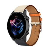  Correa de reloj de cuero compatible con Amazfit GTR 3, correa  de reloj de silicona de cuero de 0.866 in compatible con GTR 3 Pro :  Celulares y Accesorios